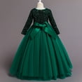 thumbnail image 6 of Xijirk Girls Dresses,And Shine Long Formal Dress for Girls Elegant Party Gown With Sequin Detailing For,Dresses for Girls,Green,6-7 Years, 6 of 9