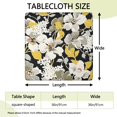 thumbnail image 2 of Pioneer Flower Floral Print Pattern Square Fitted Tablecloth with Elastic Edge,Square Table Cover,Washable Elastic Table Cover for Home Kitchen Party Decor 36"x36", 2 of 6
