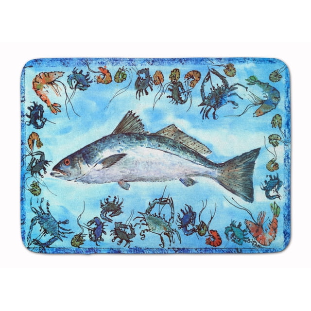 Carolines Treasures 8086-RUG Tapis en Mousse à Mémoire de Forme Lavable en Machine Poisson Tacheté Truite