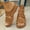 Brown, variant on Summer Beach Slippers Sandals for Women Flip Flops Plus Size Casual Style Solid Color Fish Mouth Thick Bottom Wedge Slippers
