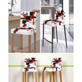thumbnail image 5 of Red Grey Black Bar Stool Covers Set of 4, Irregular Modern Geometric Abstract Stretch Washable Bar Chair Covers with Backs, Removable Pub Counter Height Chair Cover for Kitchen Dining Room Cafe, 5 of 7