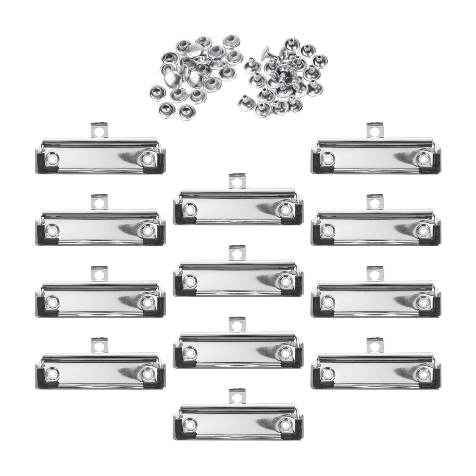 12x Mountable Clipboard Clips Stationery Plate Holder with Rubber Grip