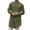 Army Green, variant on hotojiny Mens Long Sleeve Robe Casual Curved Hem Henley Shirt Big and Tall Pleated Linen Long Tops M-3Xl