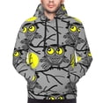 thumbnail image 4 of Hoodies for Men - Moon Owl - Gray Long Sleeve Comfrt Men'S Fashion Hoodies & Sweatshirts, Sweatshirts for Men Hoodies Pullover Clothing Clothes with Pouch, 4 of 7