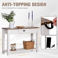 thumbnail image 4 of HOMCOM Console Side Entryway Table with Storage Drawer, Bottom Shelf, and Strong Sturdy Construction, White, 4 of 9