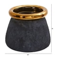 thumbnail image 2 of 10" Stone Planter with Bronze Rim, 2 of 3