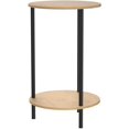thumbnail image 6 of Small Round Table Set of 2, End Tables Living Room, Side Tables for Small Spaces, 2 Tiers Rustic Accent Tables, Night Stands for Bedrooms, Coffee Tables With Storage Shelf, 6 of 19