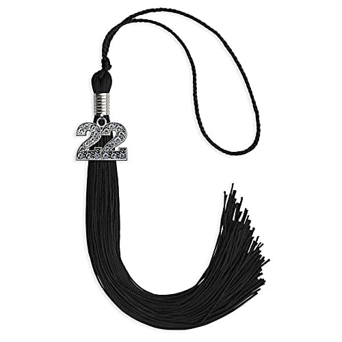 Endea Graduation Single Color Tassel Silver With Silver Bling Charm 