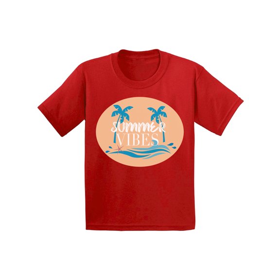 Awkward Styles Beach Infant Shirt Beach Shirt for Kids Summer Vibes T-Shirt for Boys Palms Shirts for Girls Summer T-Shirt for Children Summer Vibes Gifts for Little One Beach Clothing for Children