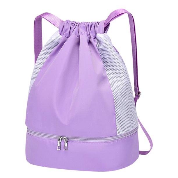 Bolsos De Hombro Para Balones De Fútbol Bolsa de baloncesto Oxford con cordón de alta capacidad para deportes al aire libre (púrpura) Tmvgtek Para Estrenar