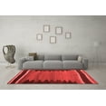 thumbnail image 3 of Ahgly Company Indoor Round Abstract Red Contemporary Area Rugs, 6' Round, 3 of 4