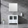 thumbnail image 2 of Lexora Home Volez 36" Single Vanity with Integrated Sink and Mirror in White, 2 of 8