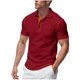 thumbnail image 2 of pstuiky camisetas de hombre, Camisa informal de verano para hombre, color liso, ventilada, holgada, con cremallera y bolsillos de solapa, manga corta camisetas de hombre xxl, 2 of 9