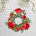 thumbnail image 4 of Pillar Candle Wreath Decorative Flower Arrangement Pillar Candle Holder for Bright, 4 of 8