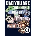 thumbnail image 2 of Men's Marvel Dad You Are a Hero  Pull Over Hoodie Navy Blue Small, 2 of 4