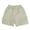 Beige, variant on Boys Pants Pocketed Elastic Solid Print Cargo Shorts Breathable Streetwear 3-4 Years