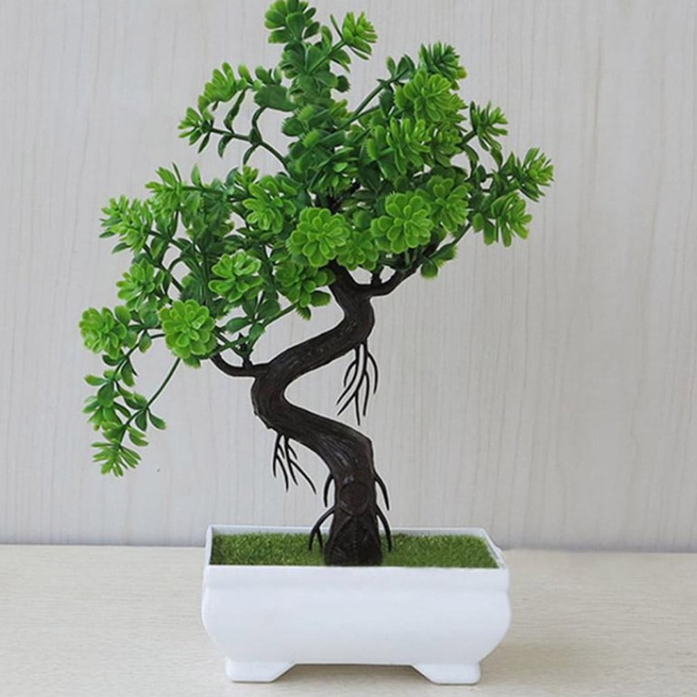 Fake Plant Potted Plants Desktop Accessory Green Bonsai Small Green