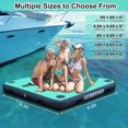 thumbnail image 4 of Inflatable Floating Dock Platform with Electric Pump, 6ft x 5ft x 6in Thick Multi-Person Floating Island Raft for Beach Lake Boating Ocean, 4 of 5