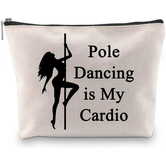 Zuo Bao Pole Dancer Gift Pole Dancing is My Cardio Makeup Bag for Pole Dancing Lovers