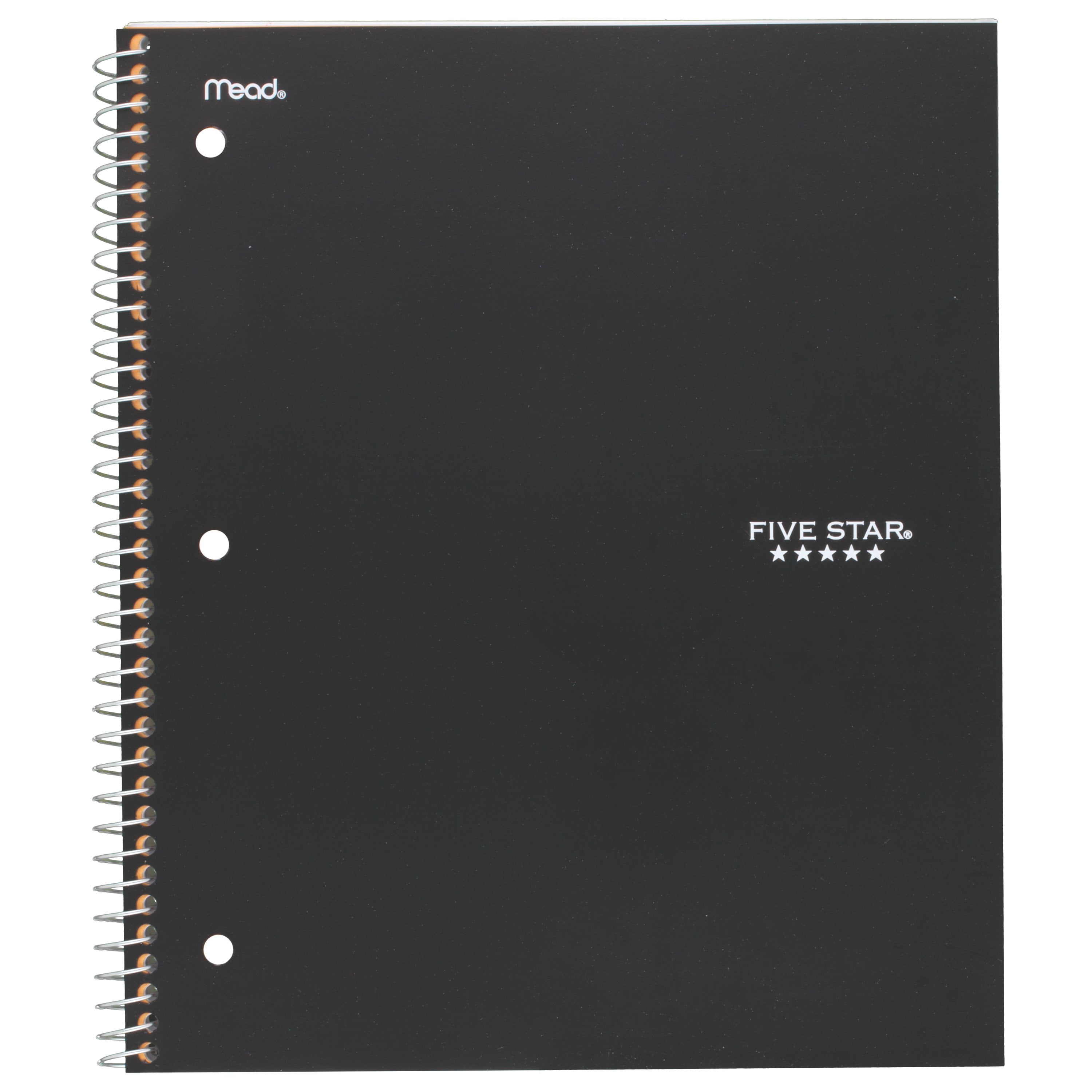 Five star notebook 1 subject college ruled black 11255 walmart