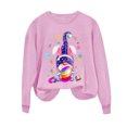 thumbnail image 2 of EGNMCR T-Shirts Imprimés de Pâques pour Femmes T-Shirts Graphiques pour Femmes T-Shirts pour Femmes Journée de Pâques Chandail à Capuchon Imprimé à Col Rond pour Femme Haut à Manches Longues T-Shirts pour Femmes, 2 of 3