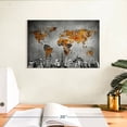thumbnail image 3 of Elephant Stock Colorful World Map Masterpiece I Wall Art - Horizontal Canvas Wall Art - Living Room Wall Decor - Map Canvas - Brown And Gray Decor - 12" x 8", 3 of 8