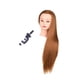 thumbnail image 4 of Cabeza de maniquí para entrenamiento de cabello de 23,6 pulgadas, cabeza de maniquí profesional de cabello largo para acondicionamiento, corte y dorado con maquillaje, 4 of 10