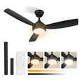 thumbnail image 1 of Ventilador De Techo 106cm Con Luz Led Regulable, 3 Aspas Snap-on, Silencioso Ventilador Techo Xtellar negro, 1 of 4