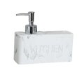thumbnail image 1 of Countertop Liquid Dish Soap Dispenser Pump with Storage Compartment White Marble, 1 of 6
