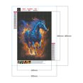 thumbnail image 2 of Pintura de diamante 5D DIY completo redondo taladro caballo Kit decoración del hogar arte artesanal (w968), 2 of 9