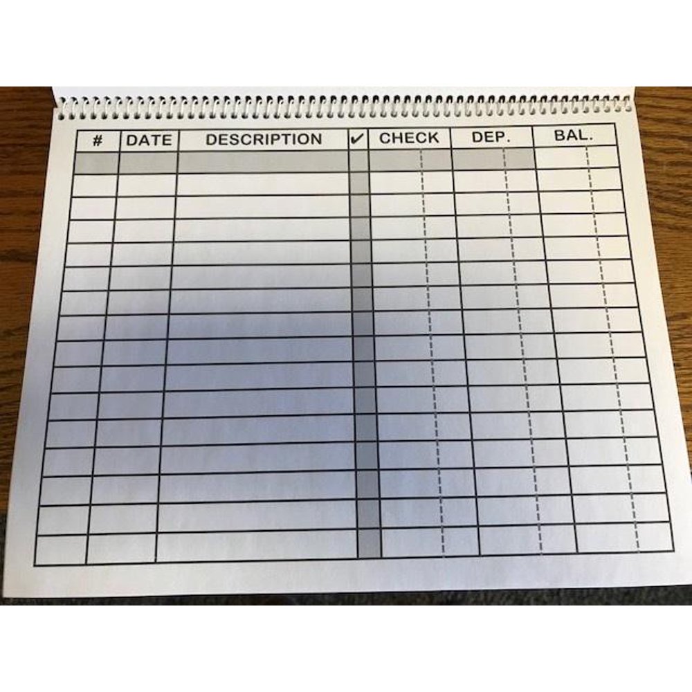 Large Print Check Deposit Register