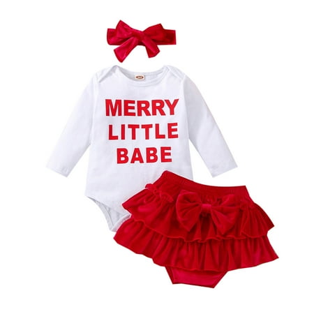 

Fir Girl Xmas Baby Girls Long Sleeve Letter Romper Bodysuit Tops Juniors Tops for Teen Girls