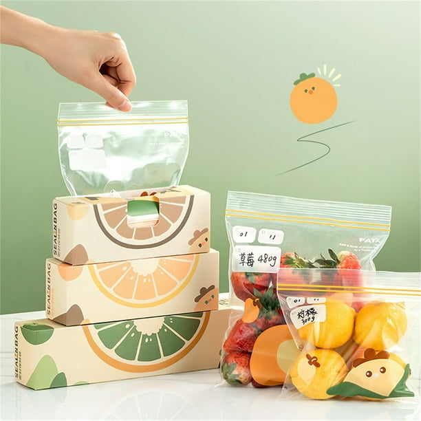 Juego de Bolsas para Almacenar Alimentos: 15 Galones, 20 para Sándwiches y 30 para Refrigerios. Aptas para Congelador, Cierre Hermético, 3 Tamaños para El Hogar, La Escuela y La Oficina.