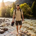 thumbnail image 6 of Havenx Men's Sun Protection Fishing Shirts Short Sleeve Button Down Shirts with Zipper Pockets Upf 50+ Dress Cooling Camping Travel Work Summer Outdoor Clothing,Khaki L, 6 of 6