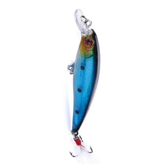 1pcs/10pcs Hard Plastic Feather Minnow Lure Simulation Bait Hard Outdoor Fishing Simulation Bait Lifelike Hook Crankbaits