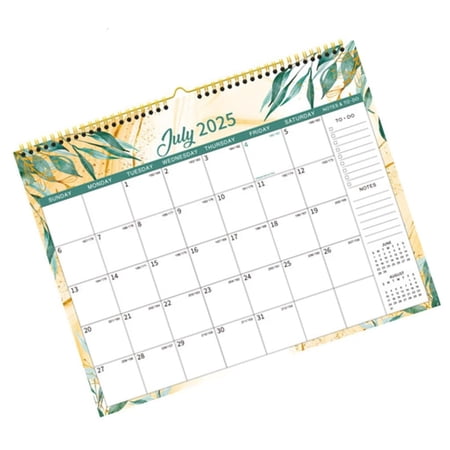2025 Wall Calendar Twin-Coil Binding 18 Month Calendar From 07/2025 to 12/2026