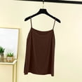 thumbnail image 5 of Puntoco Tops de cuello cuadrado para mujer, moda de verano para el tiempo libre, color sólido, capa interior con cojín en el pecho y tirantes, top de cuello redondo, 5 of 5