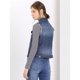 thumbnail image 5 of Día de San Patricio Chaleco Vaquero Lavado Cuello Reversible Cierre De Botón Para Mujer Azul Marino L, 5 of 6