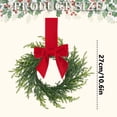 thumbnail image 3 of 10.6Inch Small Christmas Wreaths for Kitchen Cabinet,Artificial Christmas French Pine Wreath with Red Bow for Home Decor, 3 of 4