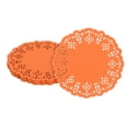 thumbnail image 1 of 50 piezas de servilletas de papel, servilletas de papel de encaje de 3.5 pulgadas, manteles desechables de papel naranja, 1 of 7