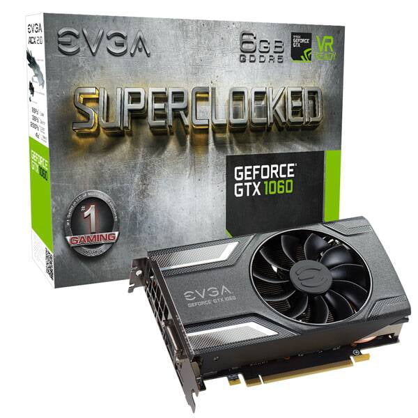 EVGA GeForce GTX 1060 SC 6GB GDDR5, ACX 2.0 (Single Fan) - 06G-P4