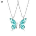 thumbnail image 3 of Meidiya 2Pcs/Set Friendship Couple Butterfly Necklaces Bright Luster Adjustable Extension Chain Best Friend BFF Sister Butterfly Pendant Necklace, 3 of 4