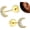 18K Gold Plated-Moon CZ, variant on 18K Gold Plated Flat Back Earrings for Women 925 Sterling Silver Post Stud Earrings for Multiple Piercing Small Dainty Helix Tragus Cartilage Stud Trendy Flat back Stud Earrings[l0161]