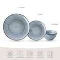 thumbnail image 4 of Famiware Stoneware Dinnerware Sets, 12 Piece Plates and Bowls, Dishes Set for 4, Pearl Blue, 4 of 9