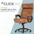 thumbnail image 2 of Click365 Classic Big & Tall Executive Office Chair Bonded Leather Cognac, 2 of 9