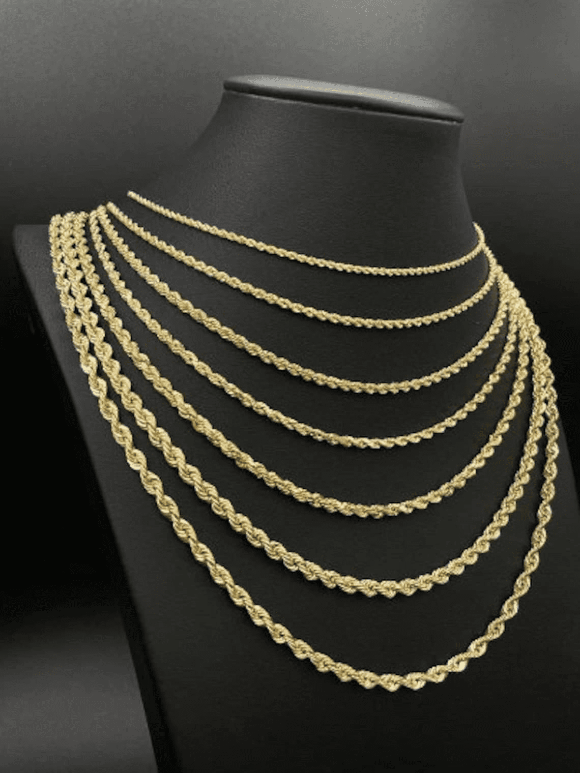 14k Solid Yellow Gold Rope Chain Chain Necklace, Handmade Rope Chain, 14k Gold Rope Chain, 14k Gold For Men Women