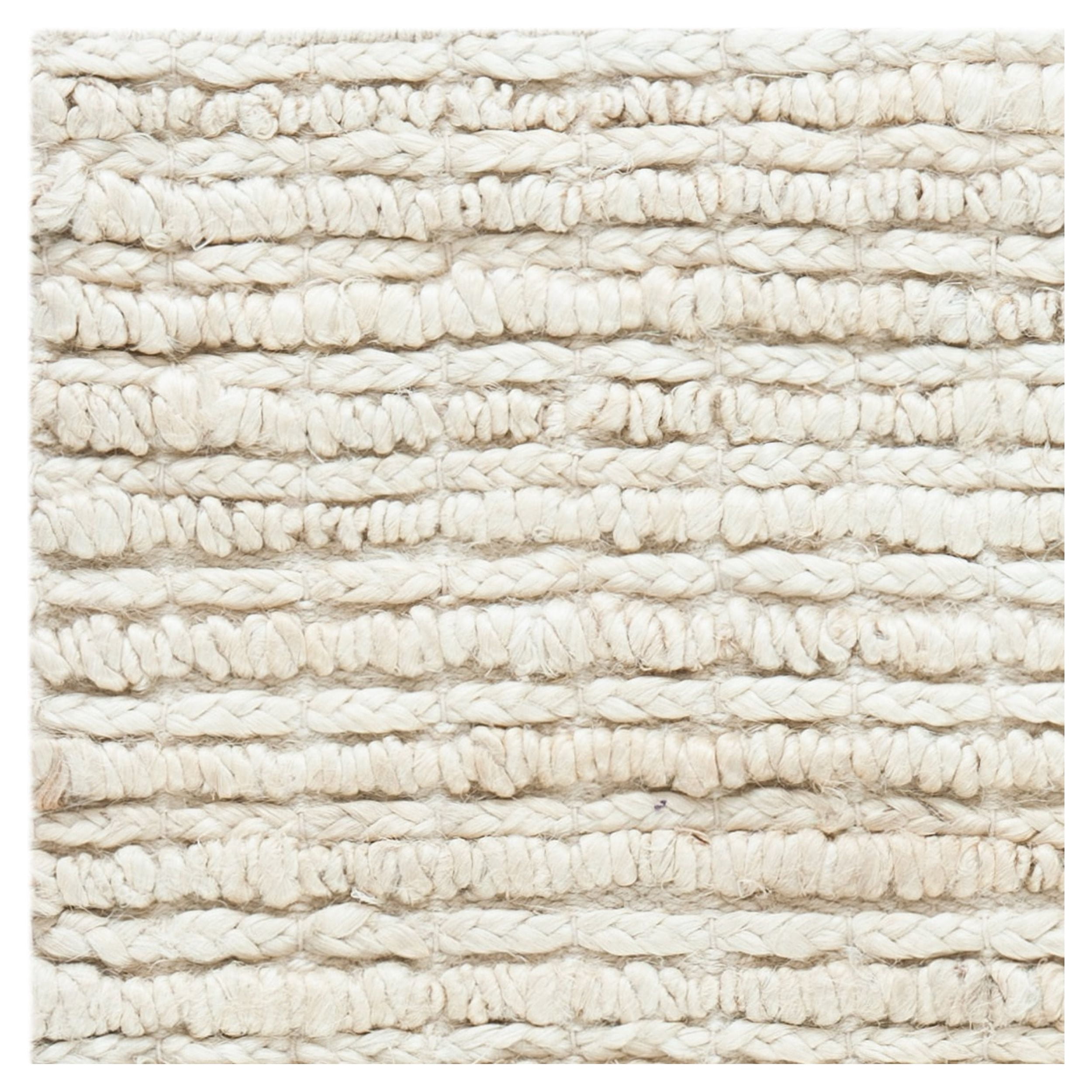 SAFAVIEH Natural Fiber Sheryll Solid Braided Jute Area Rug, Ivory, 2' x 3'