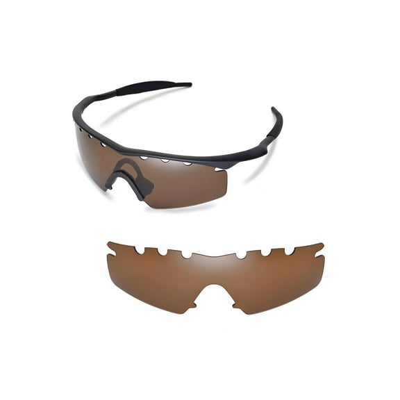 Walleva Brown Polarized Vented Replacement Lenses For Oakley M Frame Strike Sunglasses