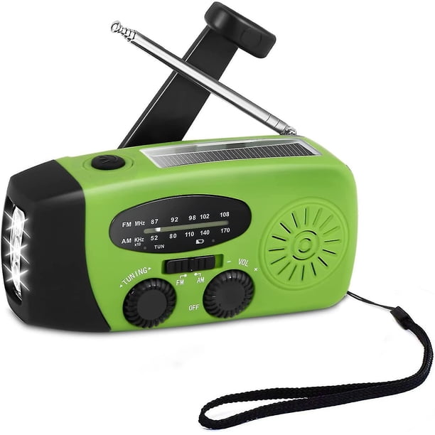Solar Radio Notfall Radio Wetterradio Mit Led Taschenlampe - Tragbare Am/fm Dynamo Kurbelradio Mit Wiederaufladbar Batterieuntersttzung 2000 Mah Power