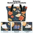 thumbnail image 2 of Tote Bag for Women - Floral Pattern Shoulder Bag - Large Utility Work Duffle Bag with Zipper Handbag for Travel, Work, Sprots, 2 of 5